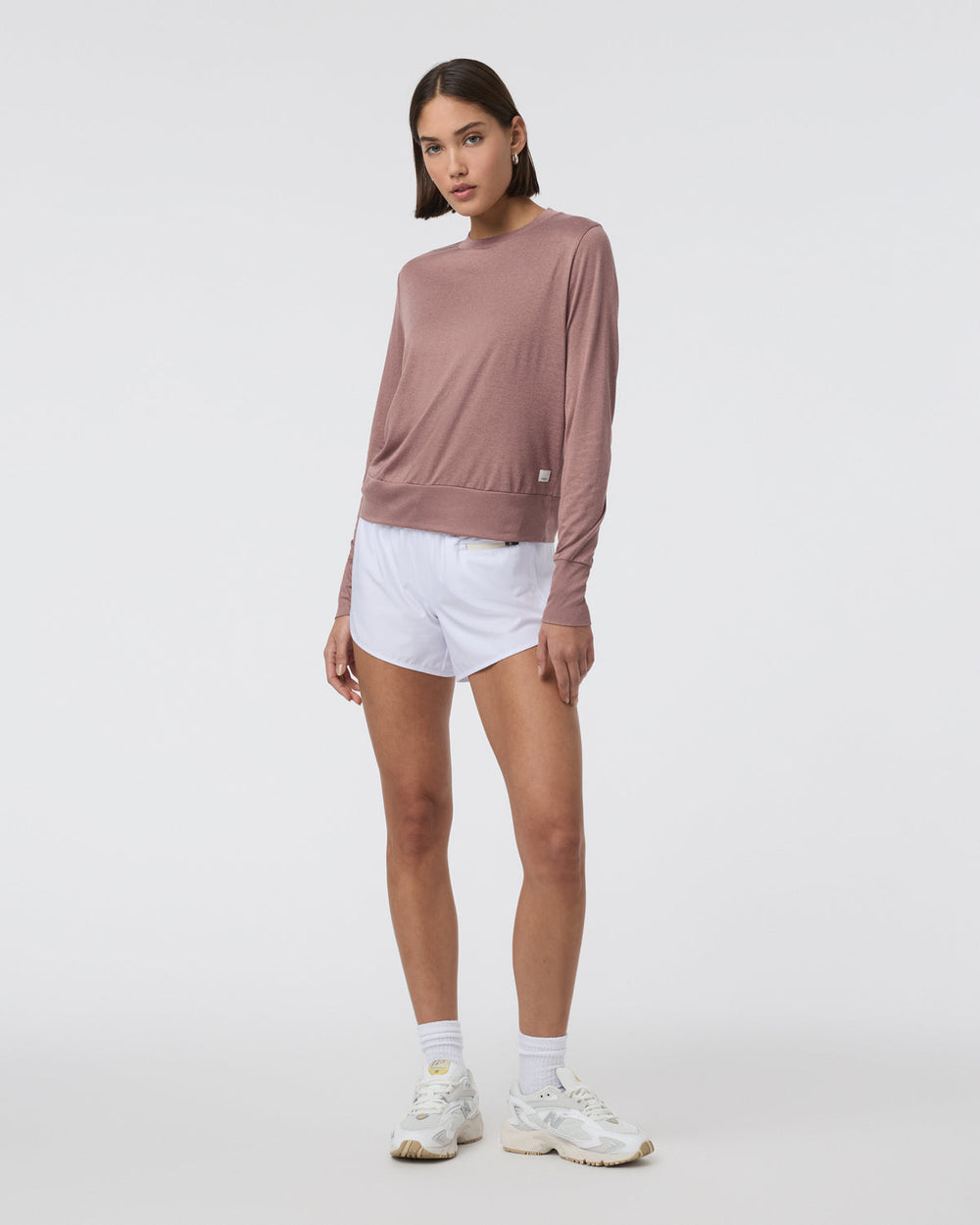 Daydream Crew Sedona Brown Heather Long Sleeve Top | Vuori Discount