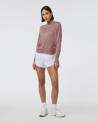 Daydream Crew Sedona Brown Heather Long Sleeve Top | Vuori Discount