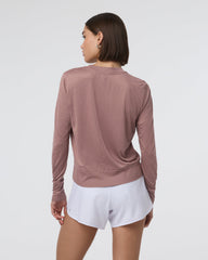 Daydream Crew Sedona Brown Heather Long Sleeve Top | Vuori Discount