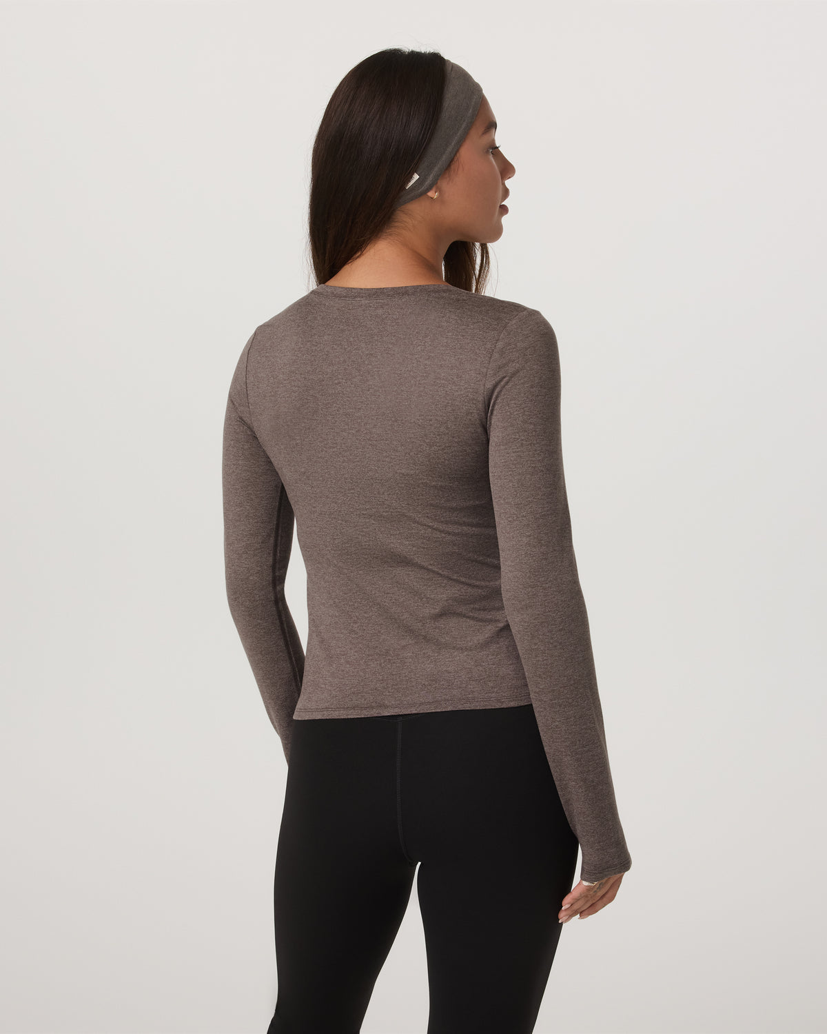 Women's Long Sleeve Halo Essential Scoop Chia Heather | Vuori Sale
