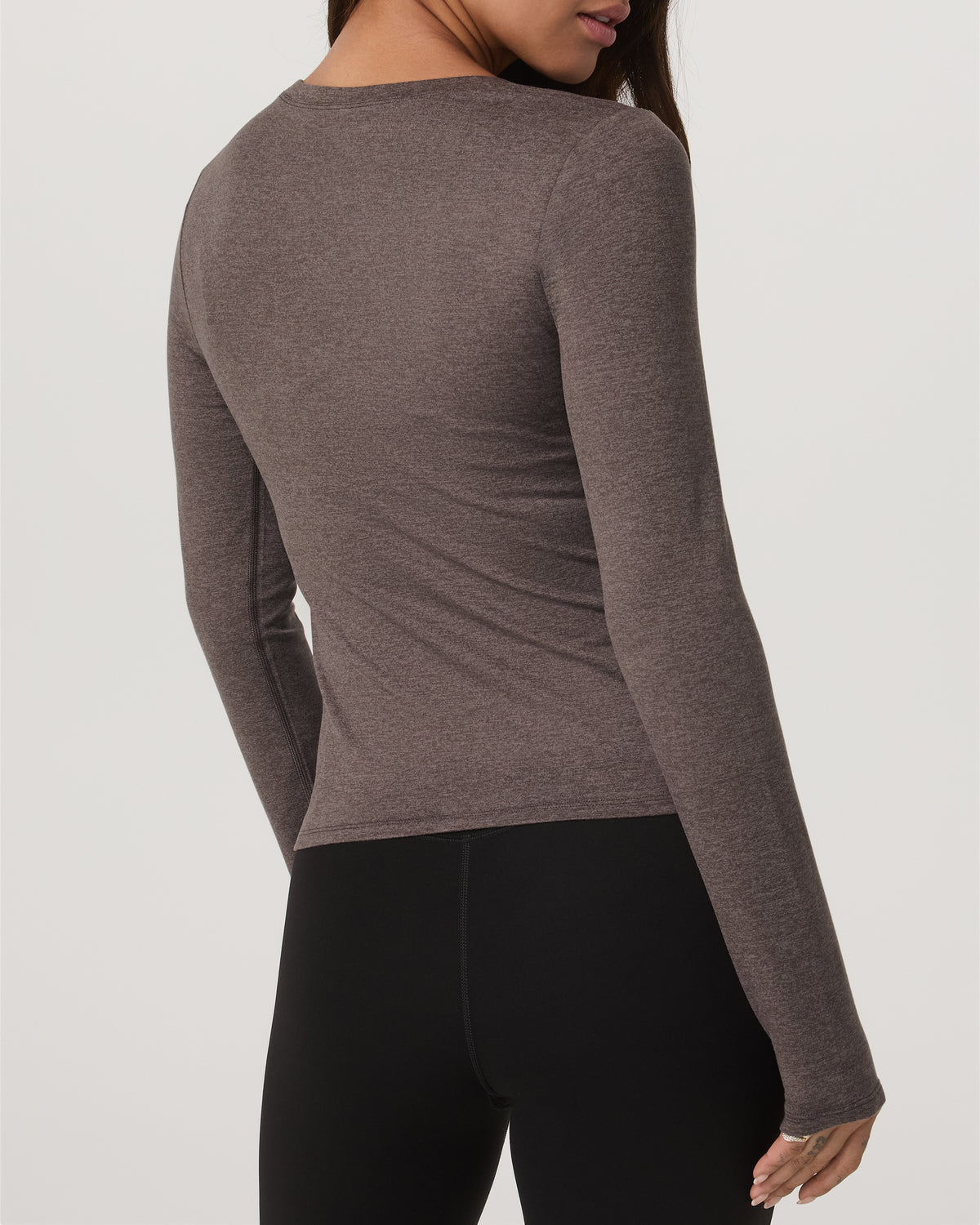 Women's Long Sleeve Halo Essential Scoop Chia Heather | Vuori Sale