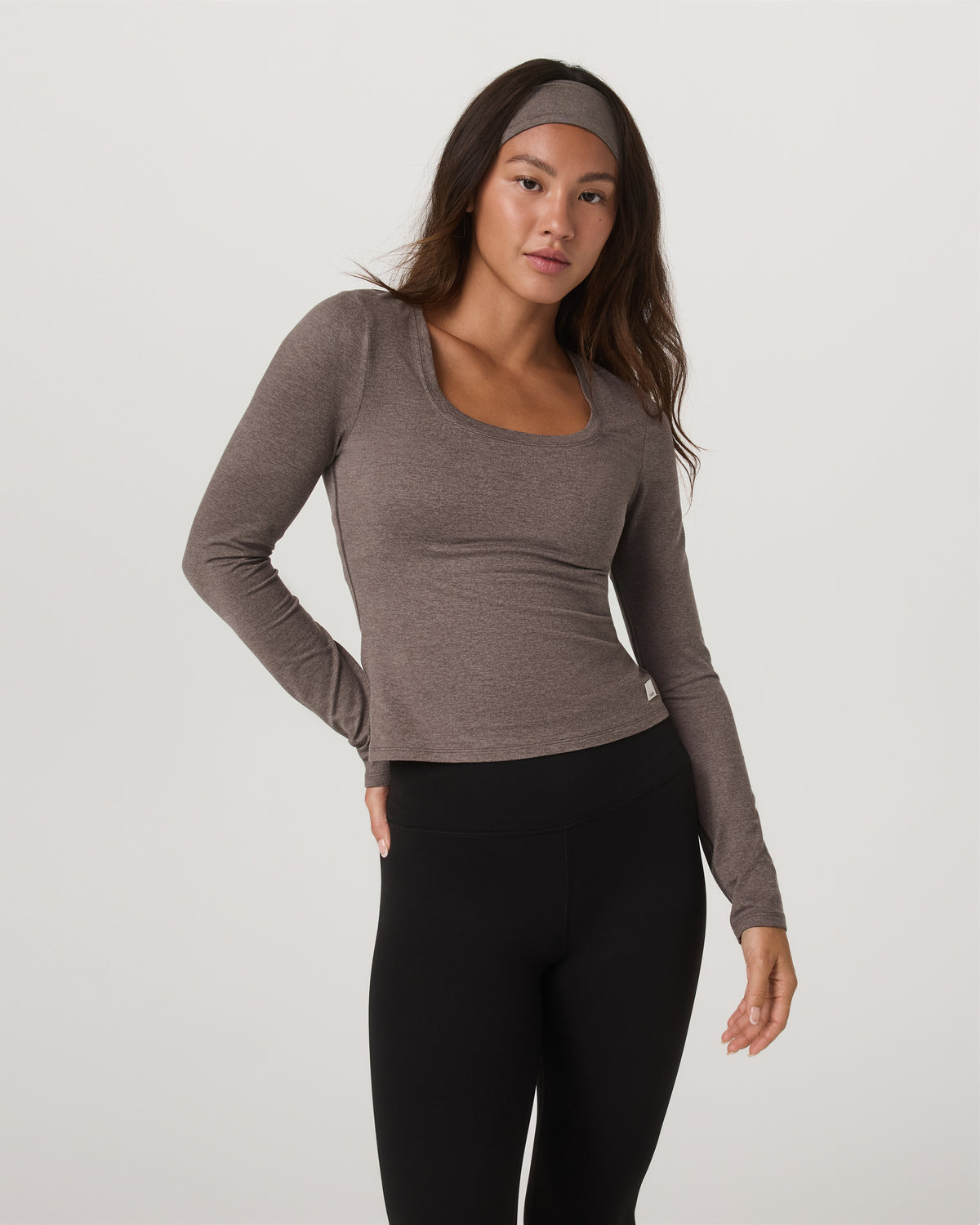 Women's Long Sleeve Halo Essential Scoop Chia Heather | Vuori Sale