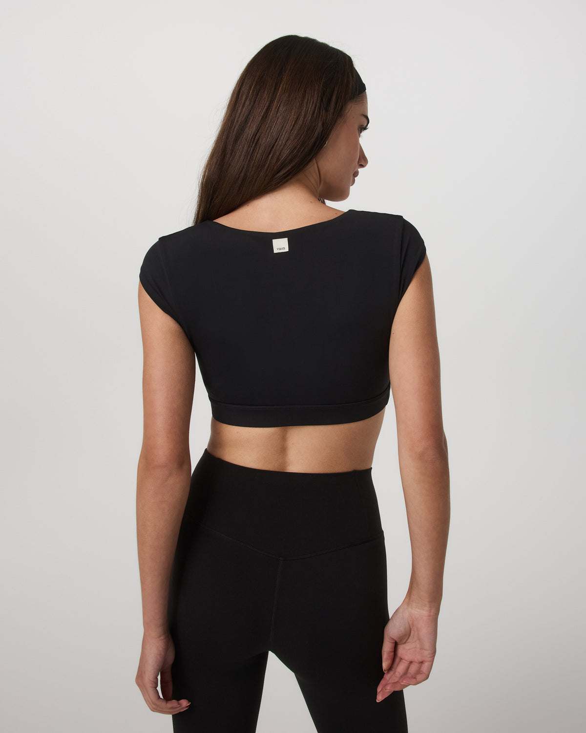Vuori AllTheForm™ Short Sleeve Bra Women's Black Sports Bra | Vuori Online