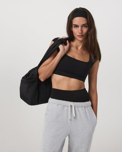 Vuori AllTheForm™ Short Sleeve Bra Women's Black Sports Bra | Vuori Online