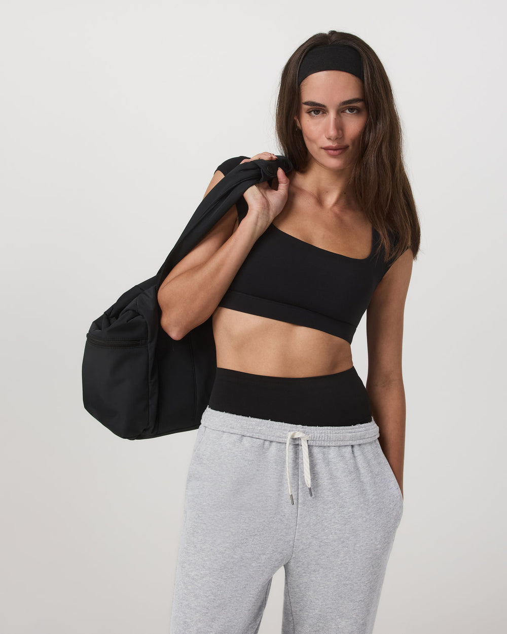 Vuori AllTheForm™ Short Sleeve Bra Women's Black Sports Bra | Vuori Online