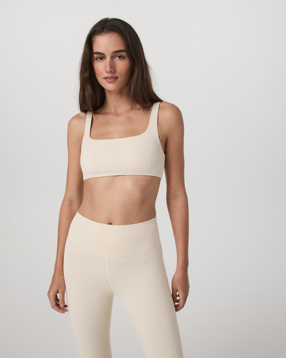 Micro Houndstooth Bra Women's Sports Bra in Natural | Vuori Discount