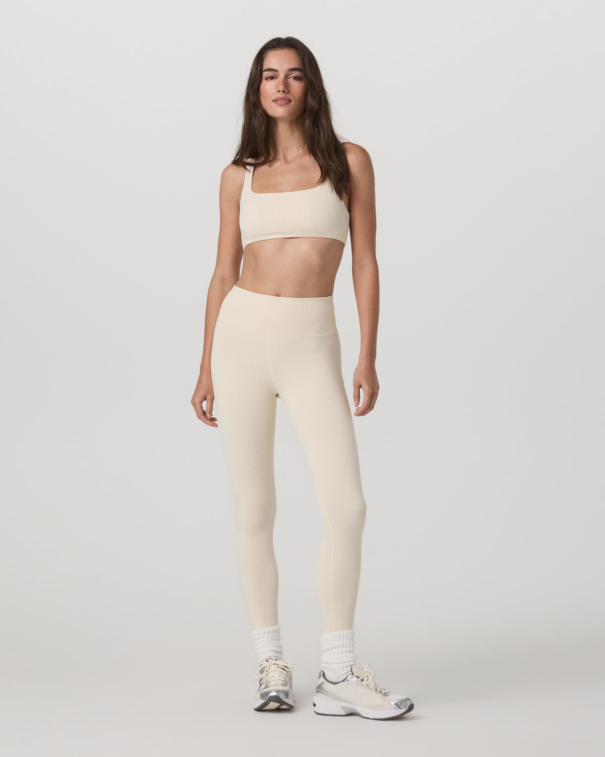 Micro Houndstooth Bra Women's Sports Bra in Natural | Vuori Discount