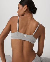 Halo Triangle Bra Pale Grey Heather Low-Support Bra | Vuori Clothing