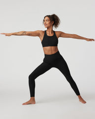 Elevation Racer Bra Black Racerback Sports Bra | Vuori US