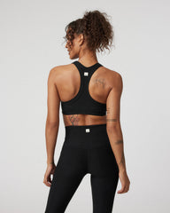 Elevation Racer Bra Black Racerback Sports Bra | Vuori US