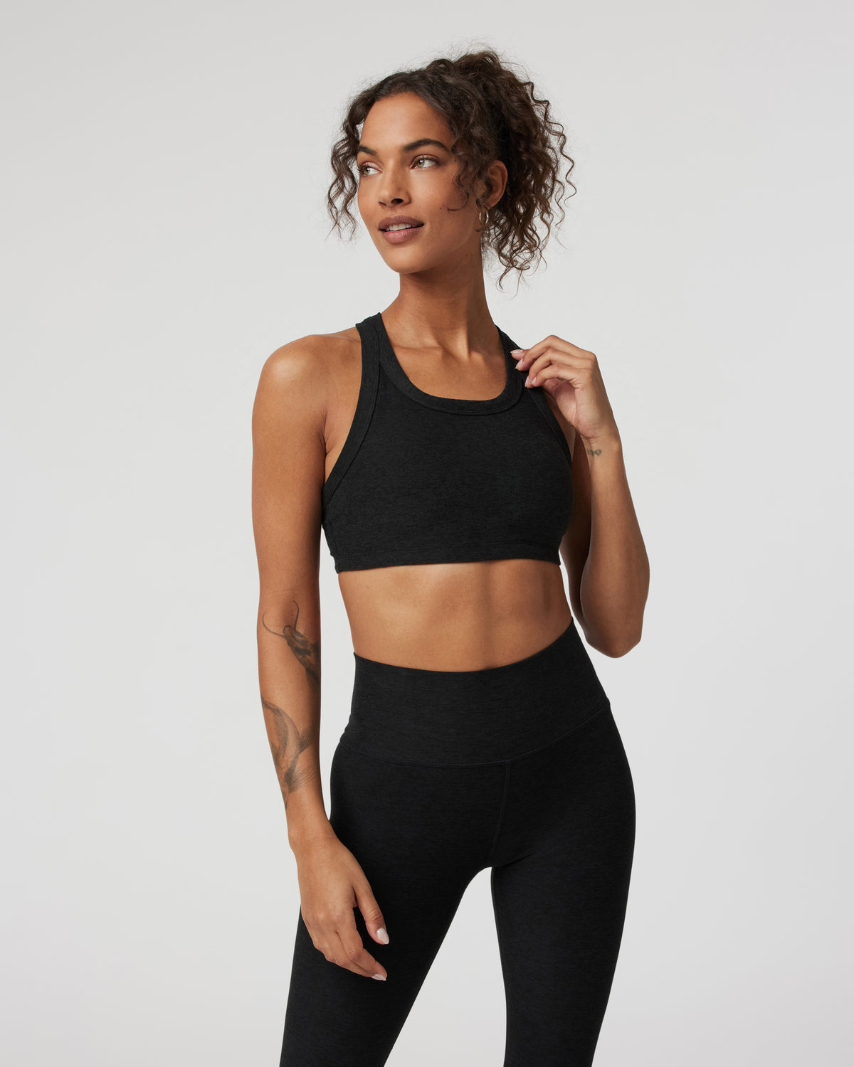 Elevation Racer Bra Black Racerback Sports Bra | Vuori US