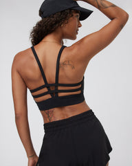Yosemite Longline Bra Black Strappy Sports Bra | Vuori Discount