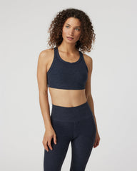Elevation Racer Bra Midnight Racerback Sports Bra | Vuori Online