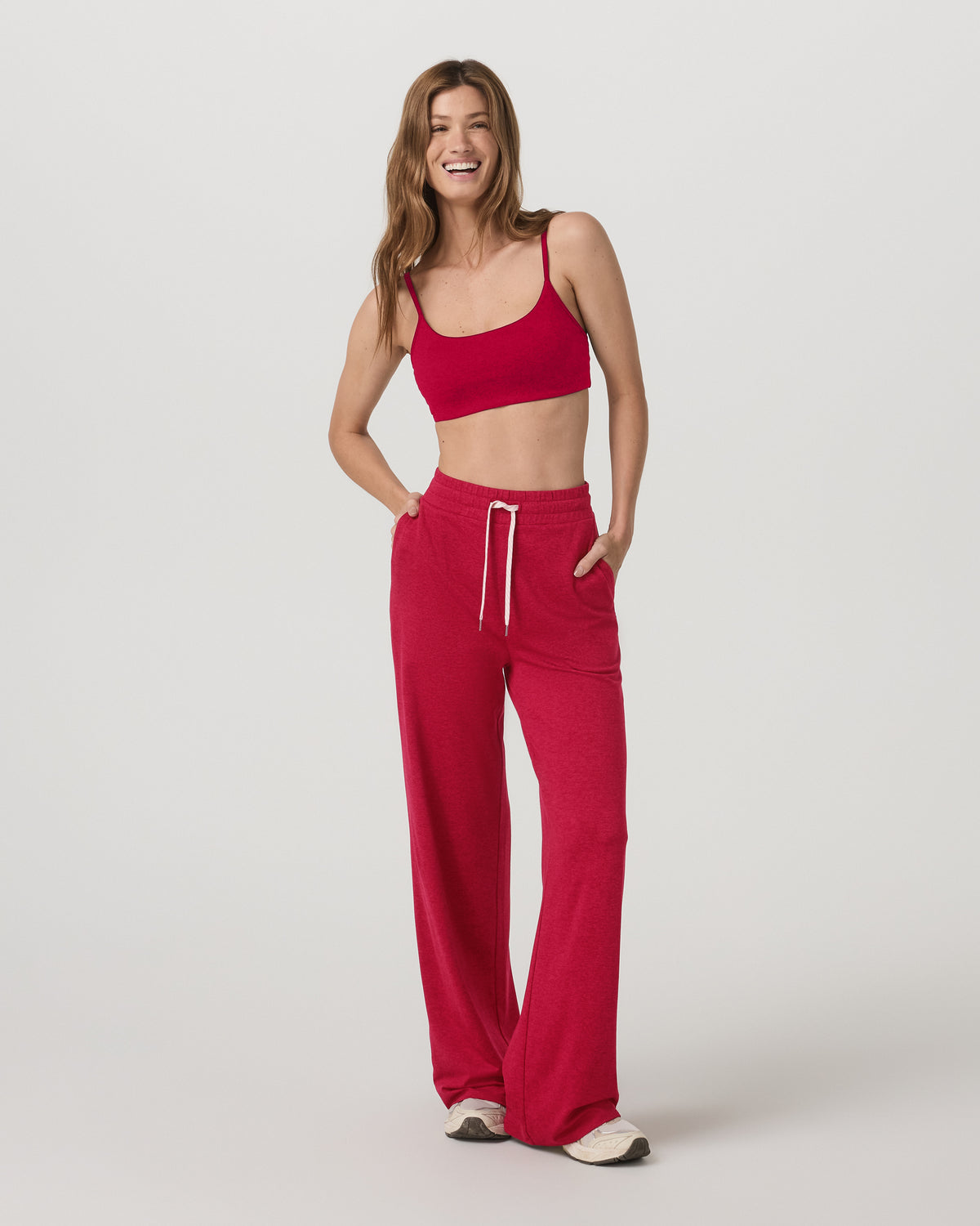 Halo Essential Bra Women's Strawberry Heather Sports Bra | Vuori Outlet
