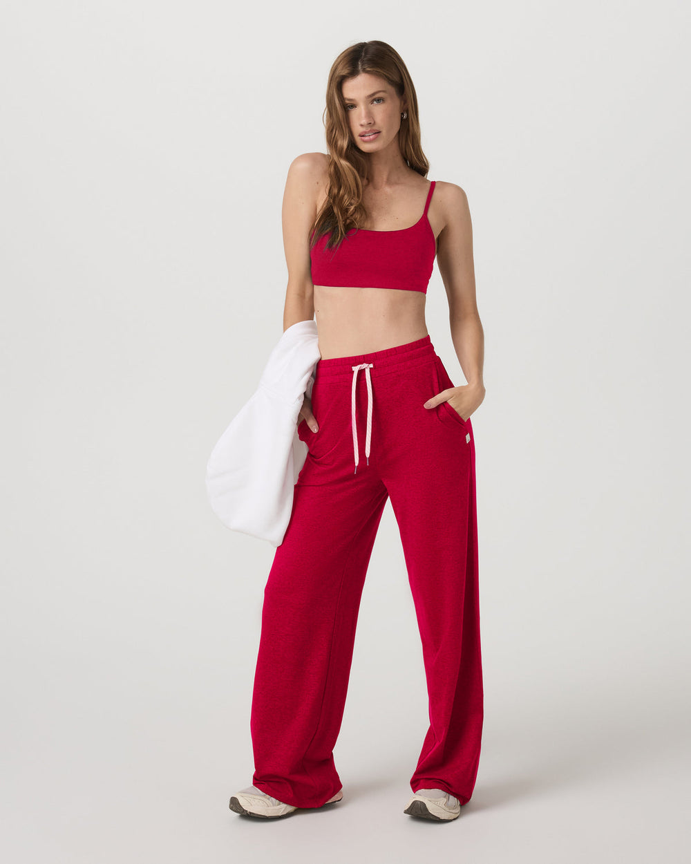 Halo Essential Bra Women's Strawberry Heather Sports Bra | Vuori Outlet