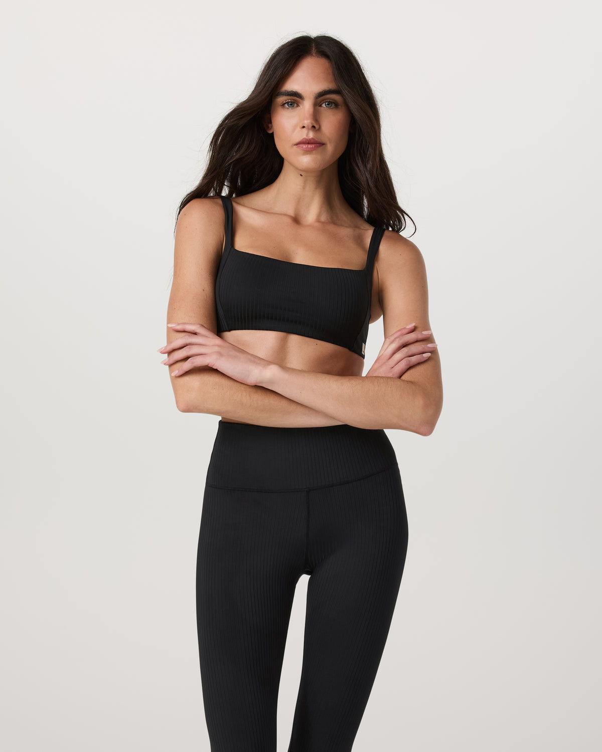 Inversion Rib Bra Women's Black Sports Bra | Vuori US