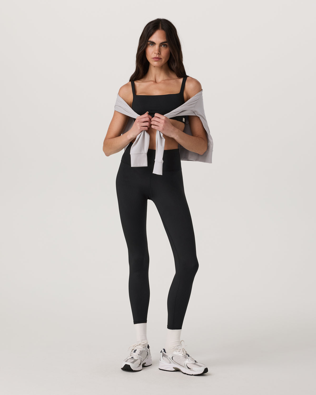 Inversion Rib Bra Women's Black Sports Bra | Vuori US
