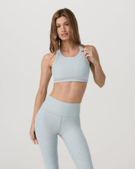 Elevation Racer Bra Women's Blue Haze Heather Sports Bra | Vuori Clothing