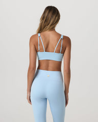 Inversion Rib Bra Women's Crystal Blue Ribbed Sports Bra | Vuori