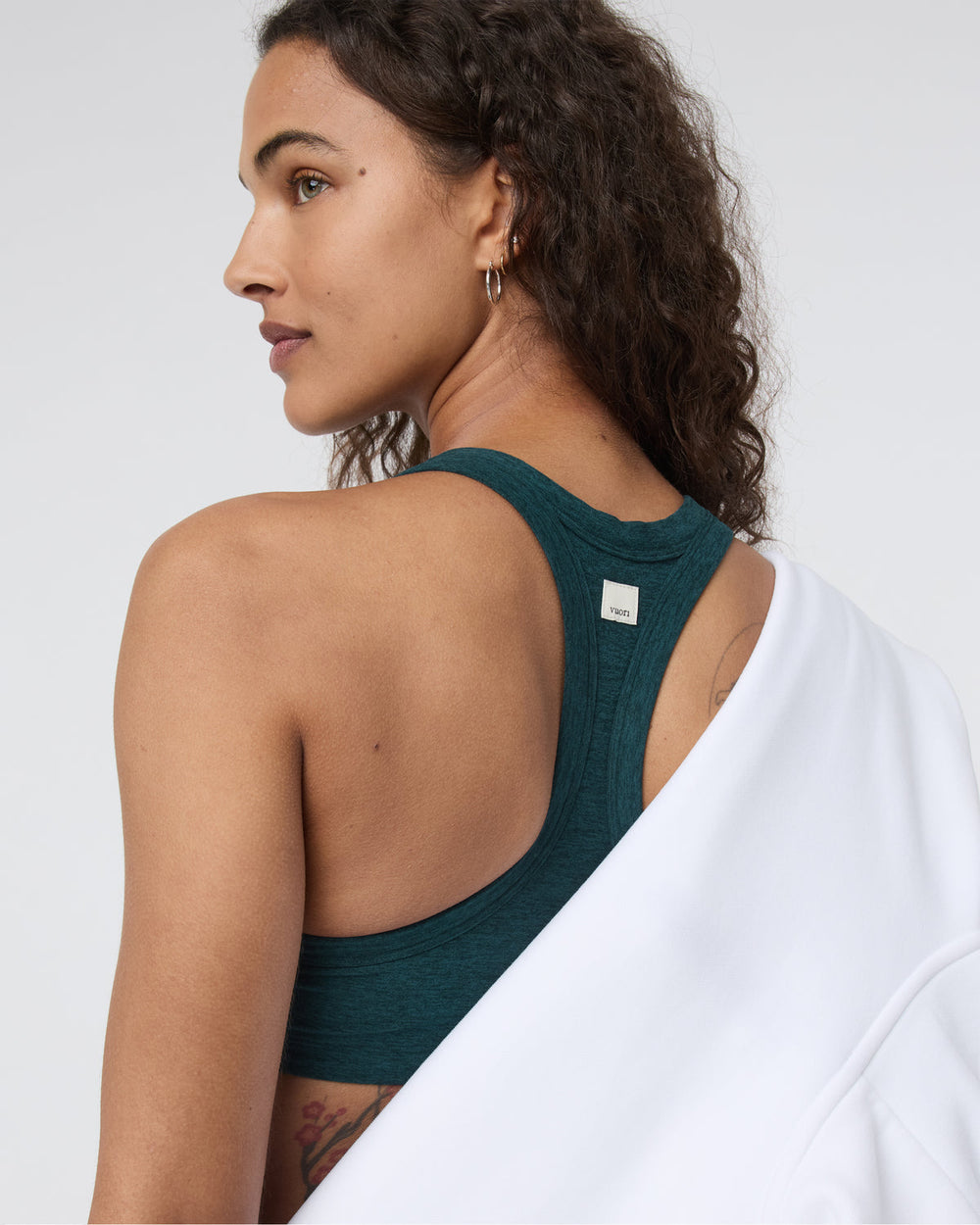 Elevation Racer Bra Moss Heather | Vuori Outlet