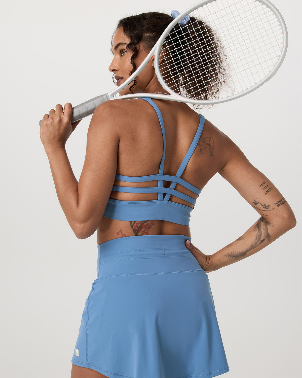 Yosemite Longline Bra Light French Blue Sports Bra | Vuori