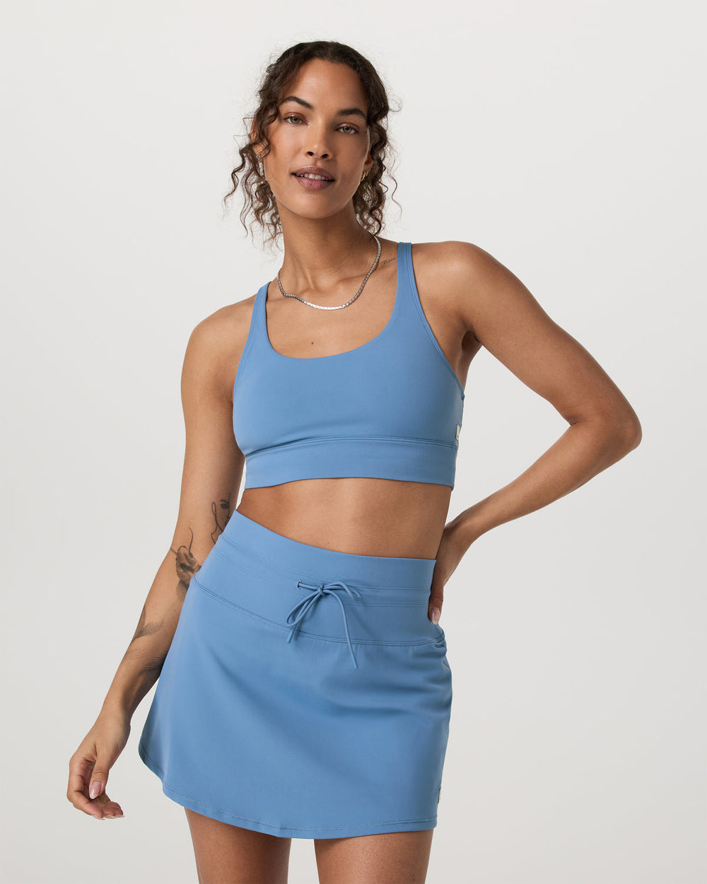 Yosemite Longline Bra Light French Blue Sports Bra | Vuori