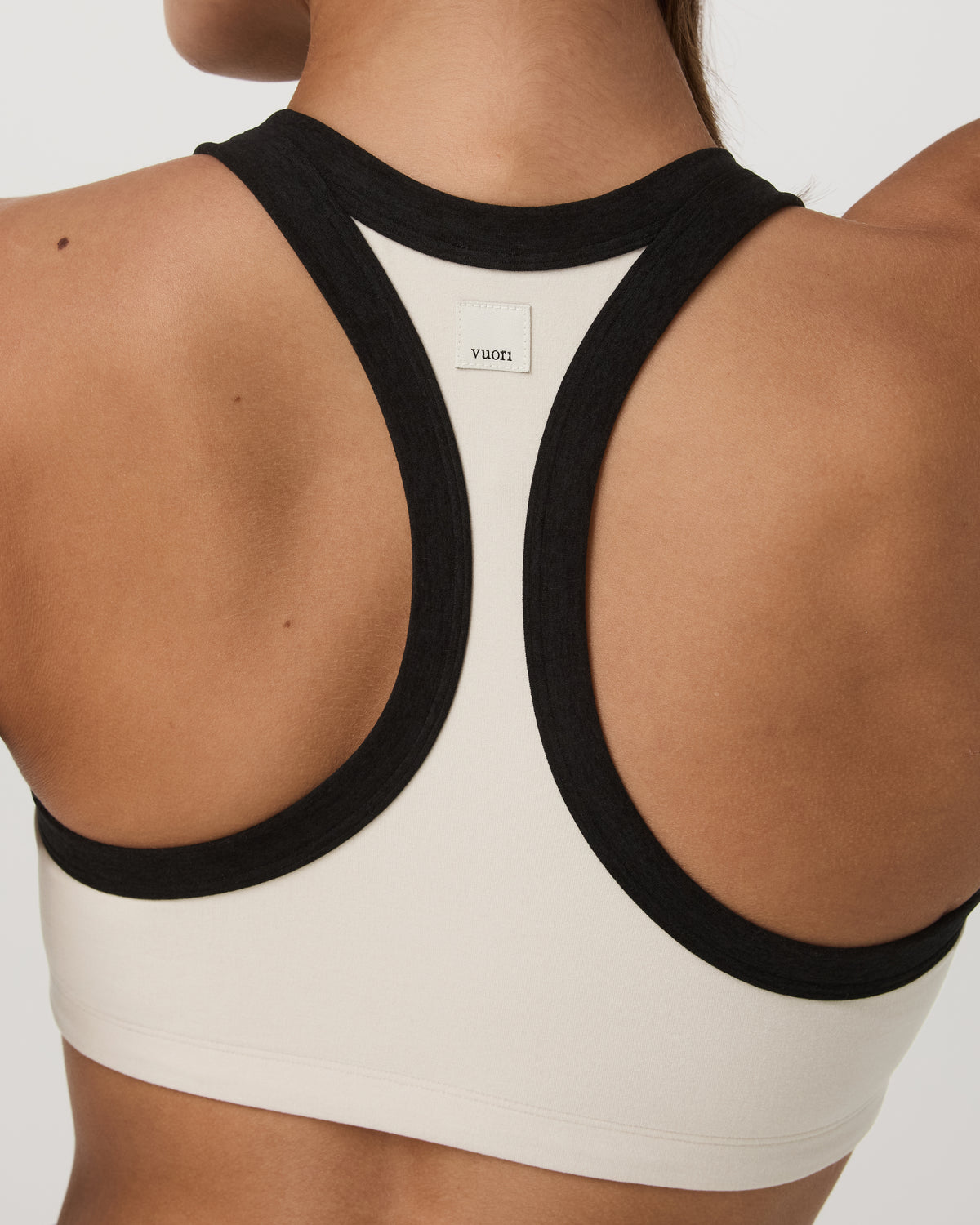 Elevation Racer Bra Women's Bone Heather Sports Bra | Vuori US