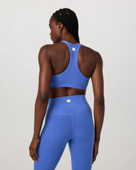 Elevation Racer Bra Women's Bright Iris Heather Sports Bra | Vuori