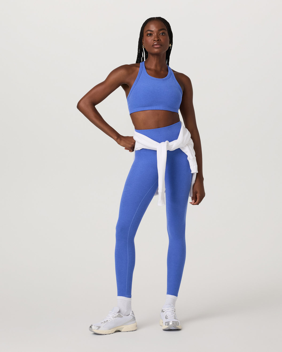 Elevation Racer Bra Women's Bright Iris Heather Sports Bra | Vuori