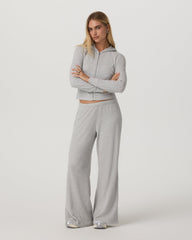 Waffle Wideleg Pant Women's Light Grey Waffle Knit Pants | Vuori Discount