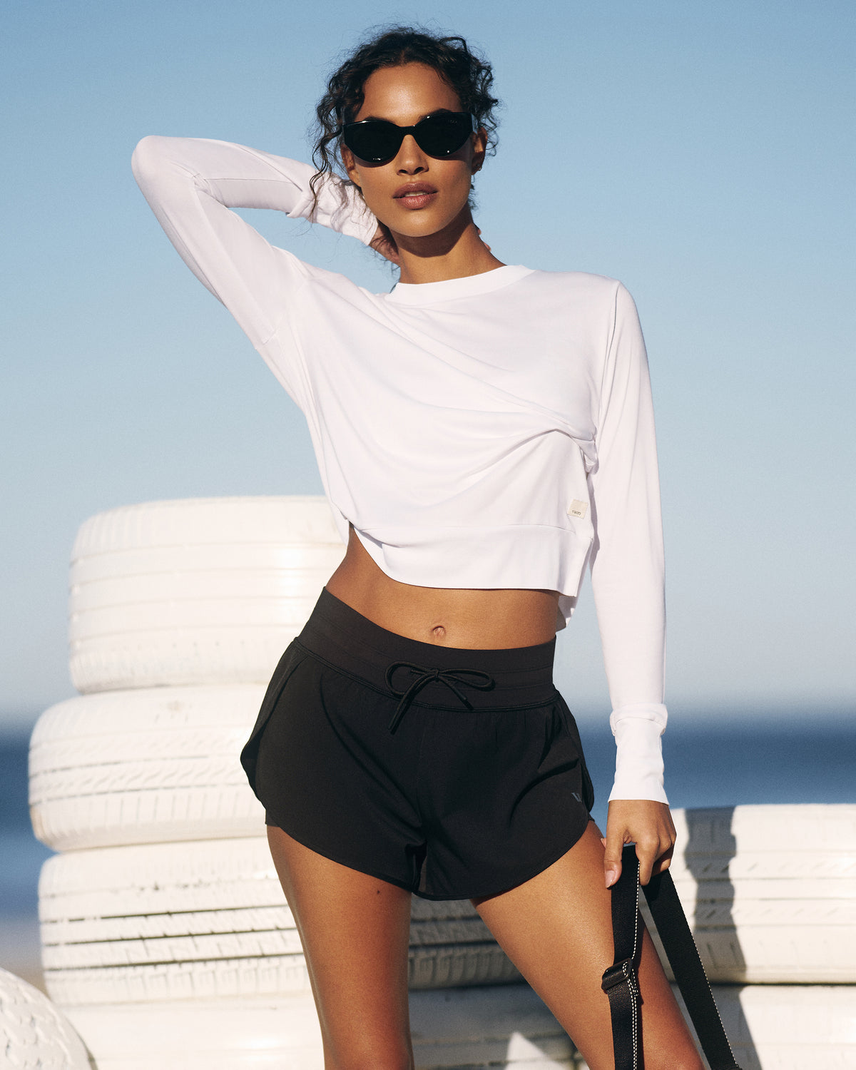Daydream Crew White Lightweight Long-Sleeve Top | Vuori Sale