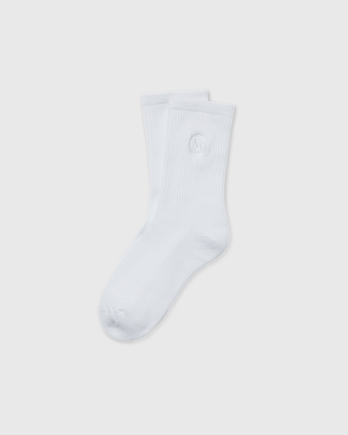 Half Crew Sock 2.0 White Performance Socks | Vuori Clothing