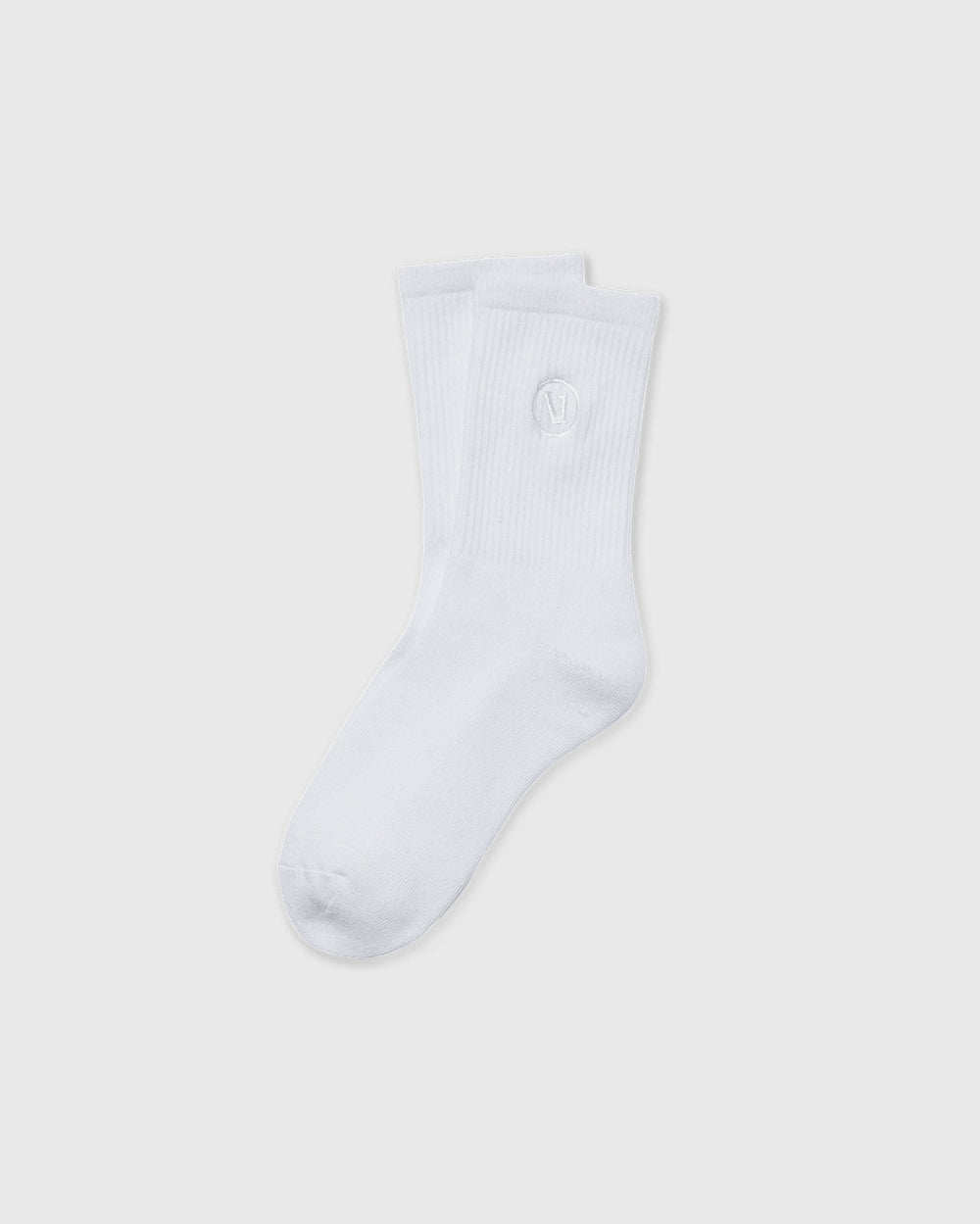Half Crew Sock 2.0 White Performance Socks | Vuori Clothing