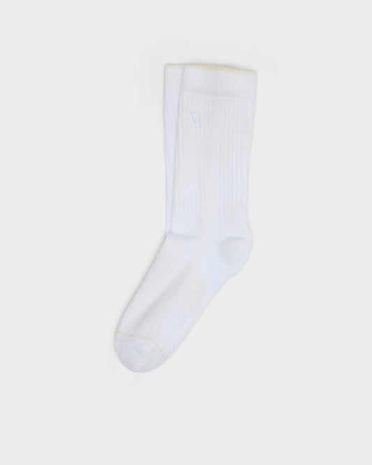 V1 Crew Sock White Crew Socks Clothing | Vuori