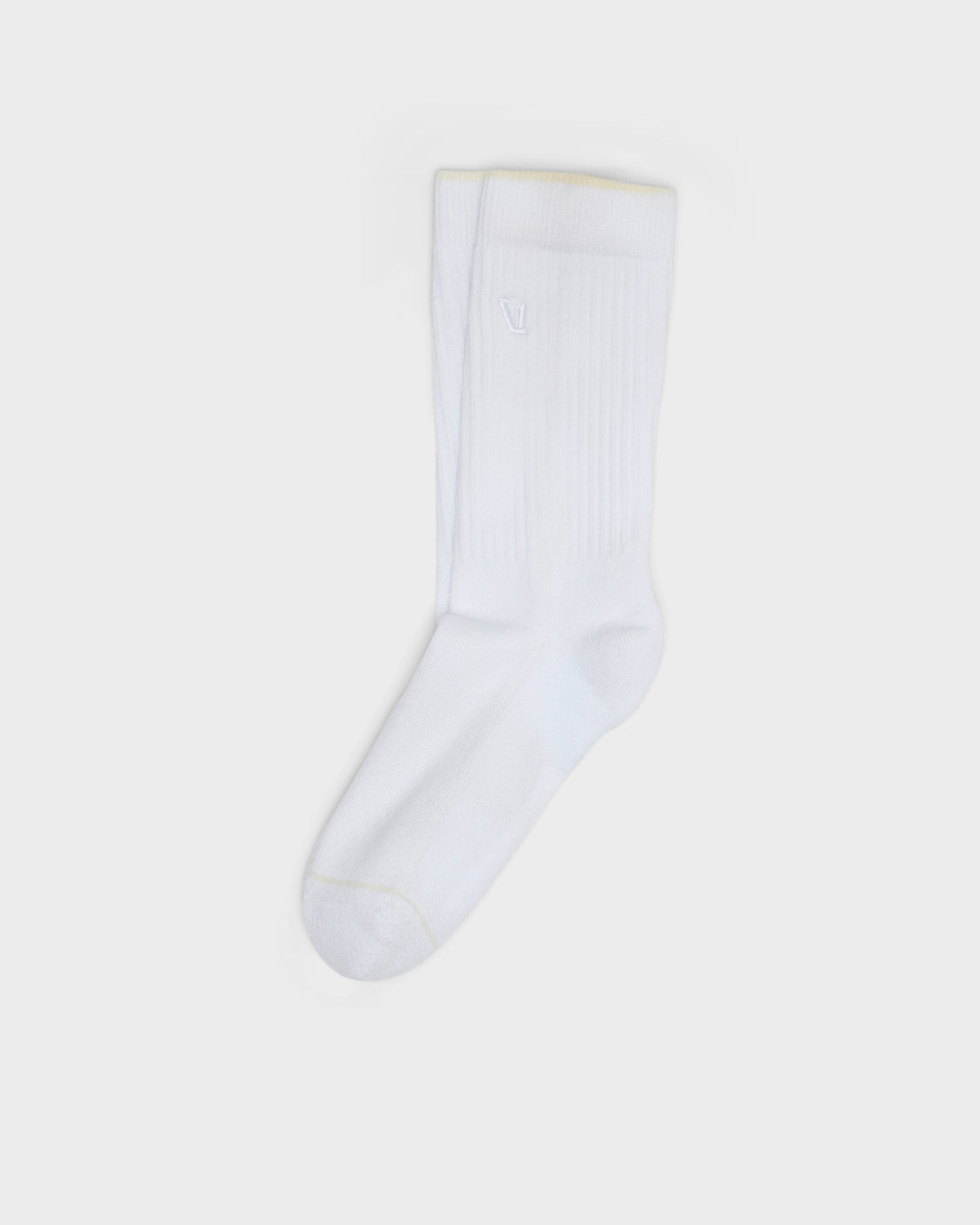 V1 Crew Sock White Crew Socks Clothing | Vuori