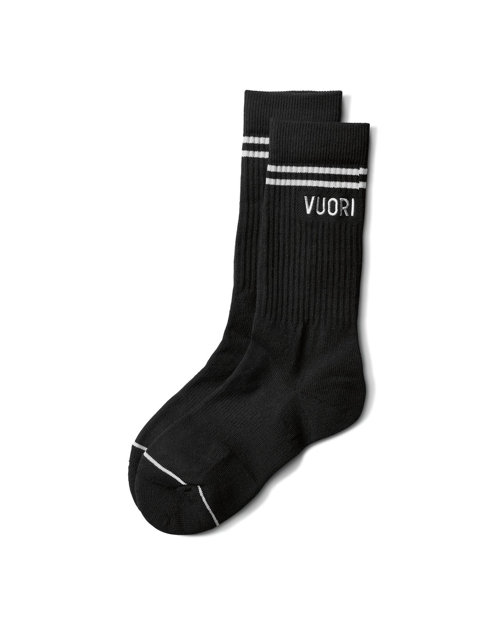 Vuori Crew Sock Black Performance Crew Socks | Vuori Clothing