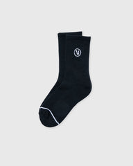 Half Crew Sock 2.0 Black Performance Socks | Vuori Discount