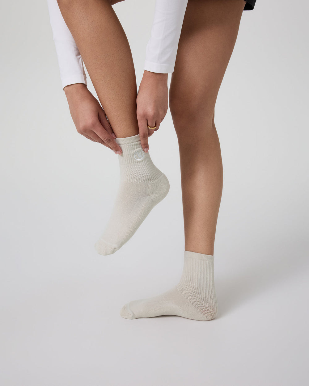 Half Crew Sock Salt Heather | Vuori Online