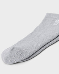 Half Crew Gripper Sock Light Heather Grey Grip | Vuori US
