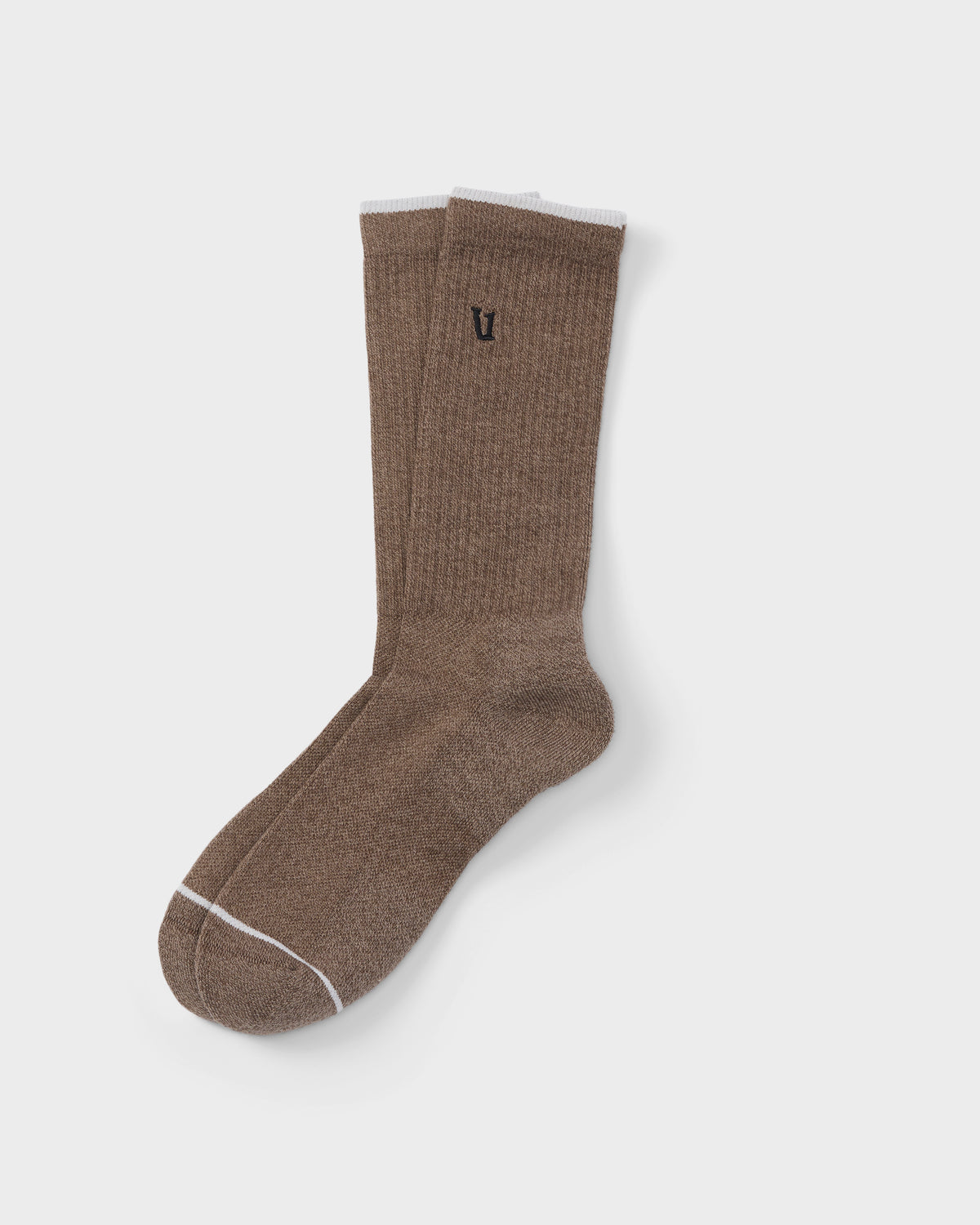 V1 Crew Sock Smokey Taupe Heather Performance Socks | Vuori Clothing