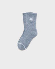 Half Crew Sock 2.0 Light Heather Grey Performance Socks | Vuori Clothing