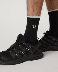 Performance Crew Sock Black Crew Socks | Vuori