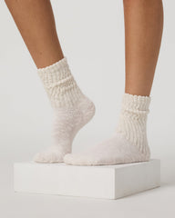 Cozy Sock Plush, Soft Marshmallow Heather Sock | Vuori Clothing