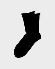 Quarter Crew Pointelle Sock Stylish Black Socks | Vuori Discount