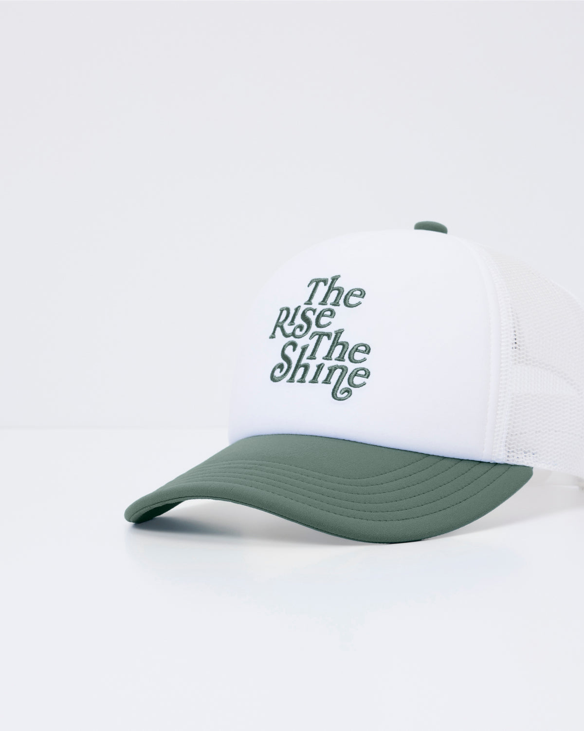 The Rise The Shine Trucker Hat Agate Green Trucker Hat | Vuori Outlet
