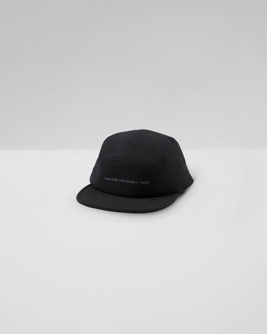 Trail Run Cap Black 7-Panel Running Hat | Vuori