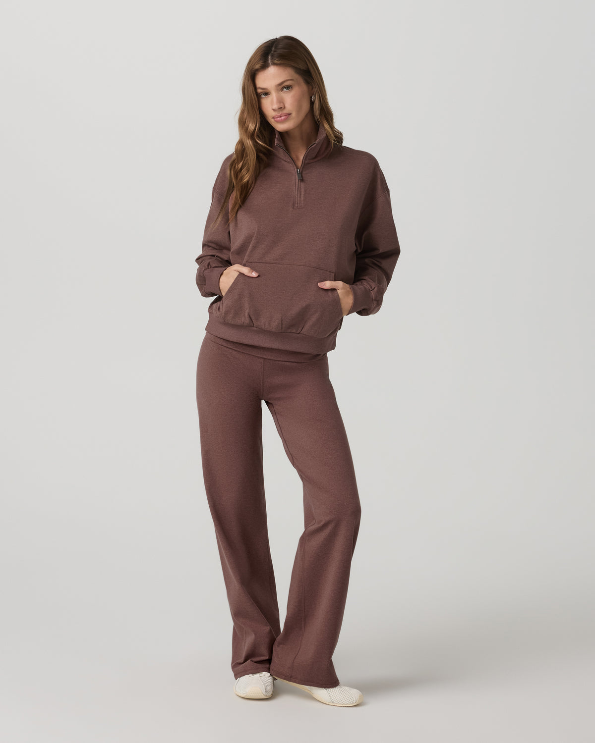 Granite Foldover Straight Leg Women's Sable Heather Pant | Vuori For sale