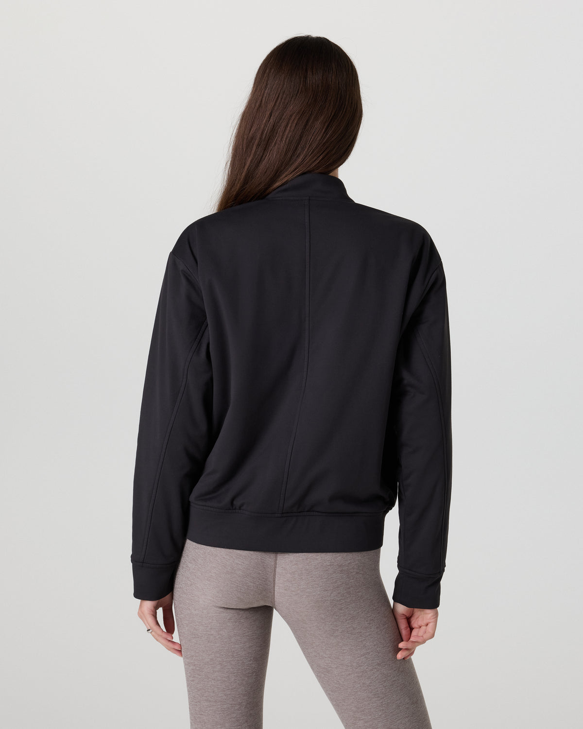 Halo Basin Bomber Women's Solid Black Jacket | Vuori
