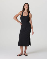 Halo Racerback Dress Solid Black | Vuori Online