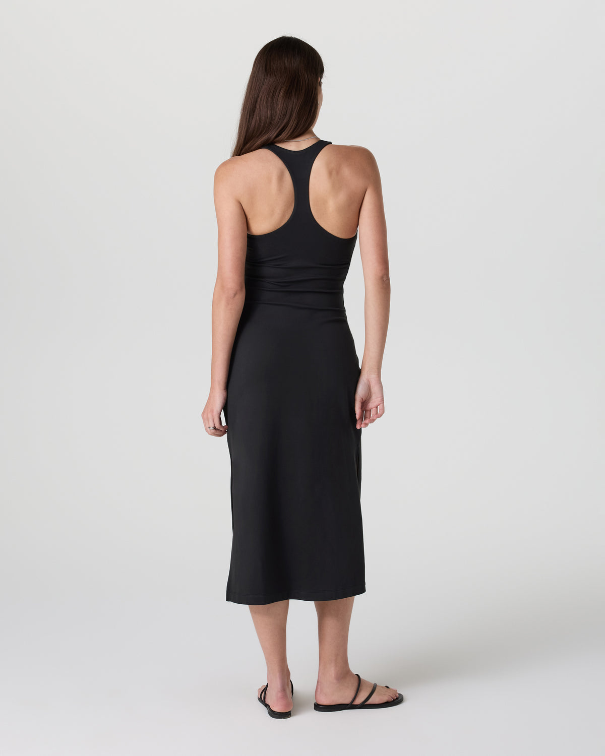 Halo Racerback Dress Solid Black | Vuori Online